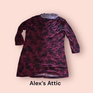 GINA BENOTTI Women's Long Sleeve Multicolor Blouse Shirt Top Size M (40/42) pre